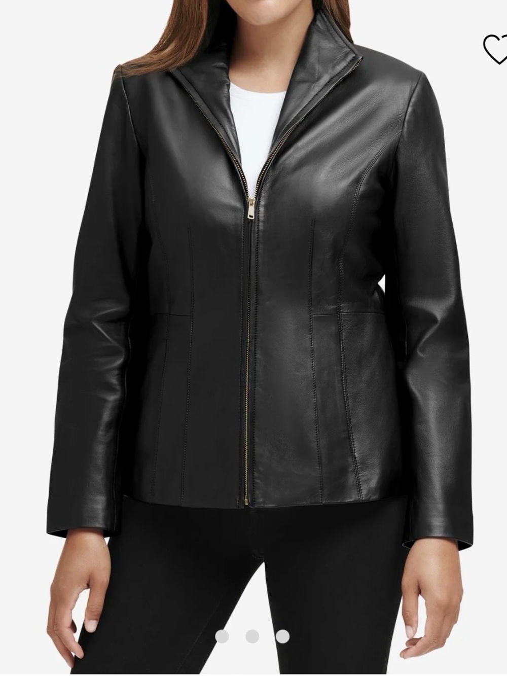 Cole Haan Signature Wing Collar Leather Jacket